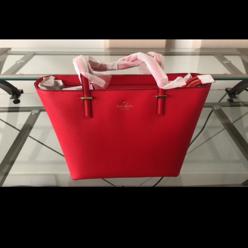 BRAND NEW - Red Kate Spade Leather tote bag